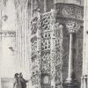 Etching by J Adeline of Escalier de St Maclou in Rouen. Printed in Paris by A Salmon and edited by E Áuge