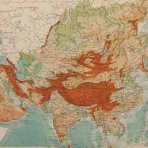 Antique map of Asia (Physical) published in 1905