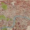 Antique plan of London from 1905. There is plans showing Dublin, London and others on the reverse.