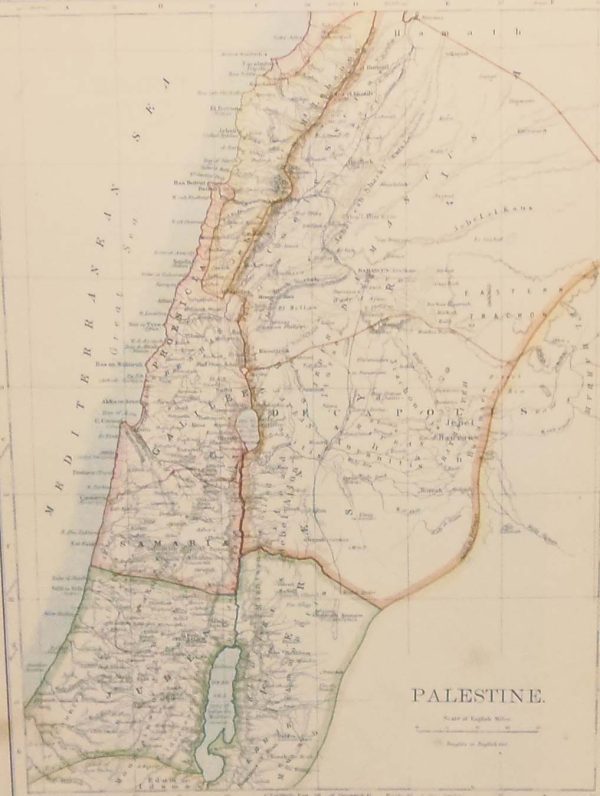 Antique Map Palestine 1905