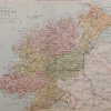 Antique colour map of the County of Donegal, printed in 1881.