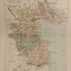 1881 Antique Colour Map of The County of Louth