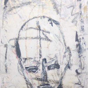 John Kingerlee, Head Study, oil and mixed media, signed with monogram lower left and dated 9 (2009)