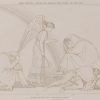 Antique line engravings after John Flaxman, titled, Iris advises Priam To Obtain the body of Hector