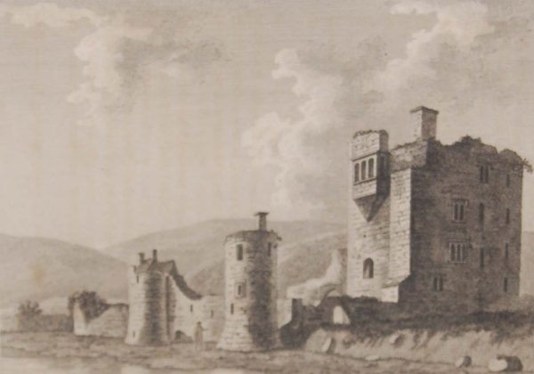 1797 Antique Print a copper plate engraving of Grandison Castle County Kilkenny, Ireland. Known as Granny Castle it is located just outside Waterford City.
