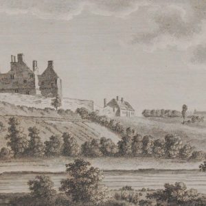 1797 Antique Print a copper plate engraving of Dromahaire Castle, County Leitrim, Ireland.