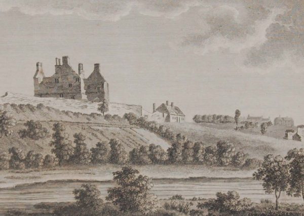 1797 Antique Print a copper plate engraving of Dromahaire Castle, County Leitrim, Ireland.