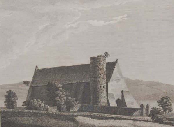 1797 Antique Print a copper plate engraving of the Priory of Drumlane, County Cavan, Ireland.