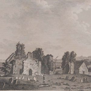 1797 Antique Print a copper plate engraving of the Church of St Mullins in County Carlow.