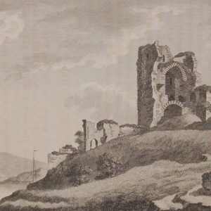 1797 Antique Print a copper plate engraving of Strancally Castle on the Blackwater ( spelt Strankelly on print) in County Waterford.