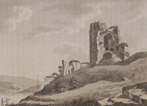 1797 Antique Print a copper plate engraving of Strancally Castle on the Blackwater ( spelt Strankelly on print) in County Waterford.