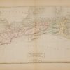 1851 antique map of Mauritania, map is titled Mauritania Numidia et Africa Propria, engraved by S Hall.