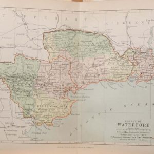 Antique Colour Map of The County of Limerick printed by George Philips, with the map constructed by John Bartholomew and edited by P. W. Joyce.