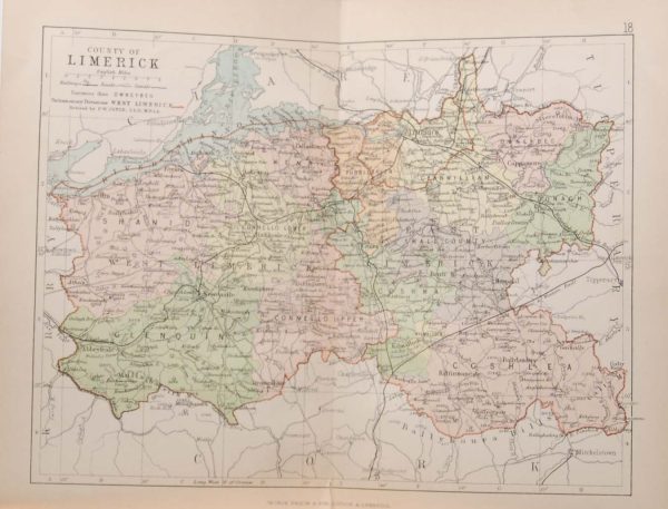 Antique Colour Map of The County of Limerick