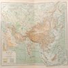 map was originally printed in Italy and is titled Asia Fisica, shows altitude and depth as measured at the time.