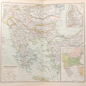 Map was originally printed in Italy and is titled Penisola Balcanica, Carta Politica.