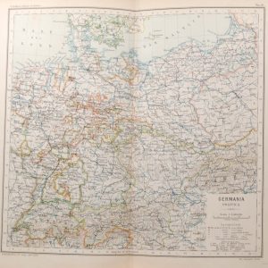 Map was originally printed in Italy and is titled Germania Politica, from the early 1900's.