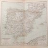 The map was originally printed in Italy and is titled Spagna e Portogallo Carta Politica.