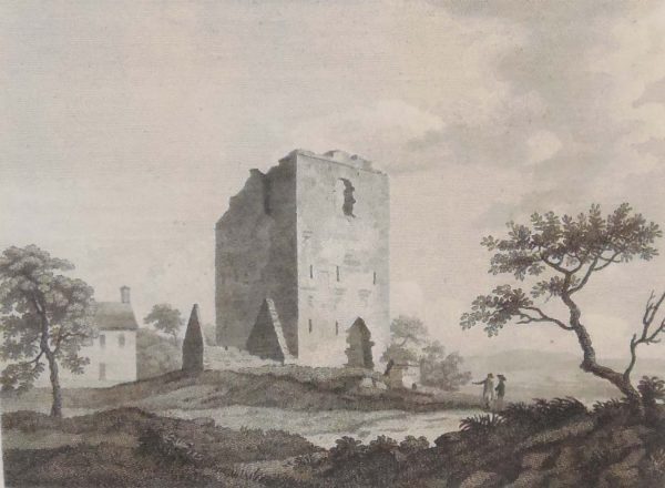 1797 Antique Print a copper plate engraving of Balloghmore Castle, County Laois.