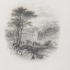 Antique print circa 1845, a steel engraving of Ballyshannon in County Donegal. The print was engraved by S Fisher and is after a drawing by Thomas Creswick.