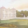 Antique colour print, a chromolithograph from 1880 of Powerscourt House in County Wicklow