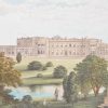 Antique colour print, a chromolithograph from 1880 of Wynyard Park in Durham.