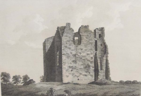 1797 Antique Print a copper plate engraving of Asigh Castle County Meath Plate 2.