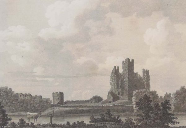 1797 Antique Print a copper plate engraving of Trim Castle County Meath, Ireland.