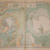 Large vintage colour map from 1930 of the Polar Regions, edited by George Philips and printed by his firm.