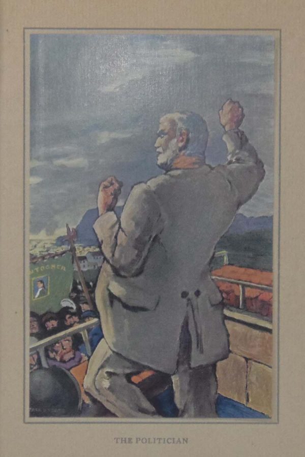 Jack B Yeats The Politician . An antique print after Jack B Yeats from 1913 published by T & N Foulis, London