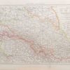 Antique map of the Province of Silesia, titled on map Provinz Schlesien, which was a province of Prussia from 1815 to 1919. Smaller map on the bottom of Oberschlesisches.