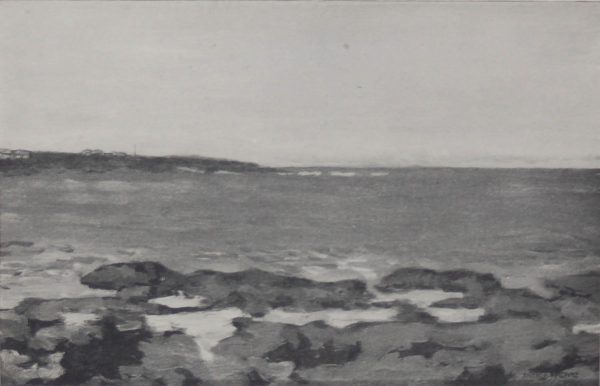 Ballycastle Bay County Mayo after Jack B Yeats 1912 antique print, after a set of drawings that Yeats did looking at life in the West of Ireland.