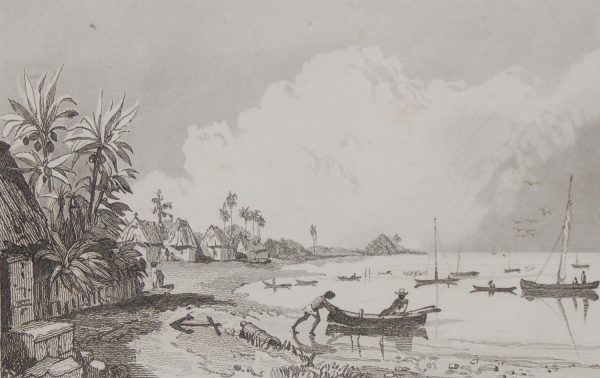 1856 antique print of Yalahao. After a drawing by Frederick Catherwood and engraved by M Osborne.