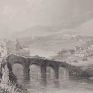 1841 Antique print, an engraving of Bray county Wicklow. The print was engraved by C Cousen and is after a drawing by William Bartlett.