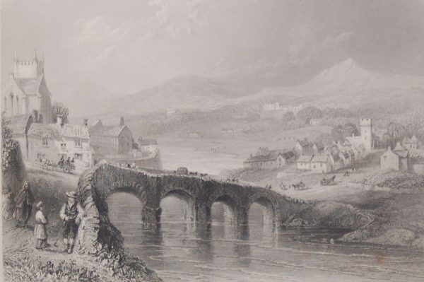 1841 Antique print, an engraving of Bray county Wicklow. The print was engraved by C Cousen and is after a drawing by William Bartlett.