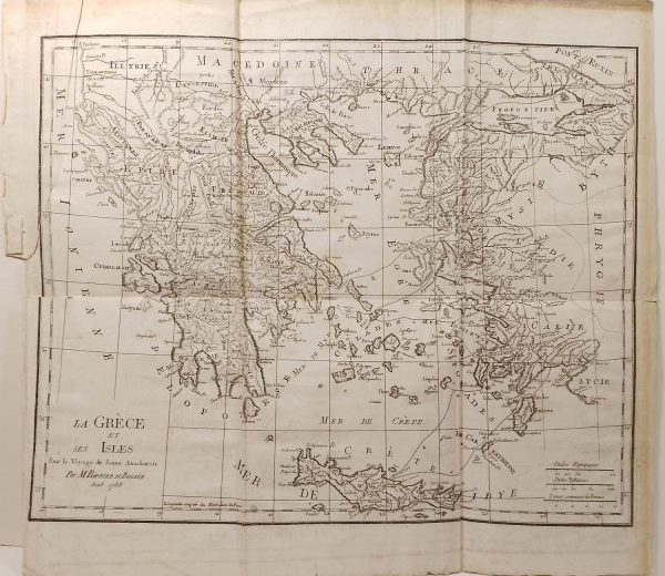 Antique Map published in Paris in 1790, dated 1788. The map is titled La Gréce et ses Isles.