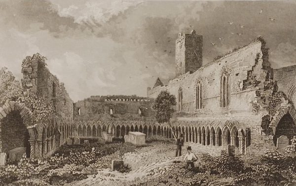 Abbey of the order of St Francis Sligo. Print was engraved by W watkins and is after a drawing by T M Baynes.