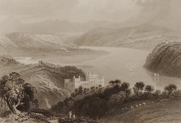 Antique print from the 1840's of The Valley of the Blackwater between Lismore and Youghal. After a drawing by William Bartlett and engraved by Henry Adlard.