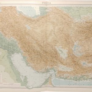 Large antique map from 1922 of Persia ( Iran).