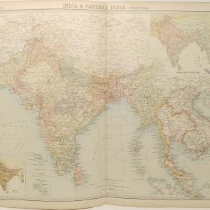 India and Farther India map 1922