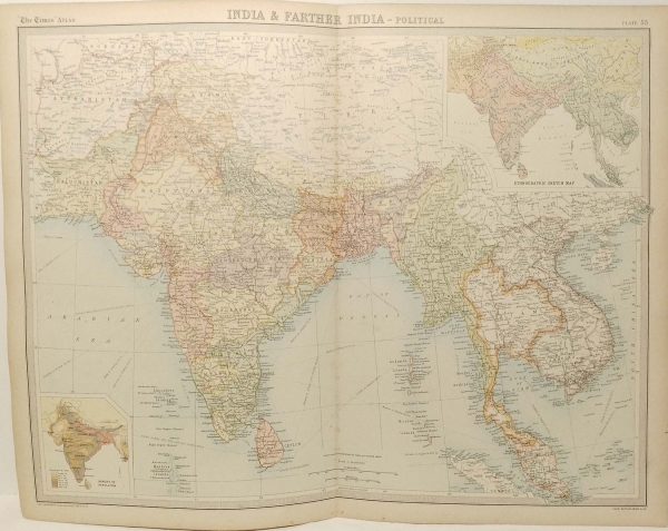 India and Farther India map 1922