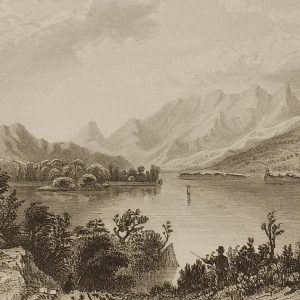 Antique print, titled, the Upper Lake Killarney Ireland, taken near the tunnel on the Kenmore Road, dated 1831 published 1832.