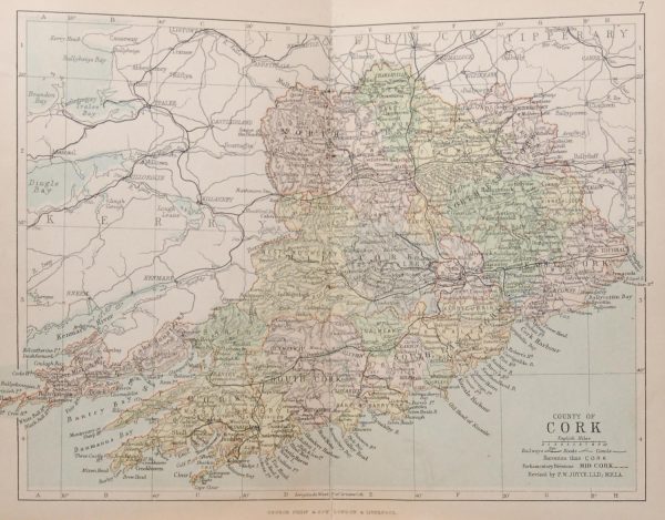 Antique Colour Map The County of Cork