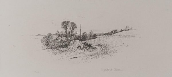 Etching published in 1864, by Robert Brandard titled Eynsford Kent